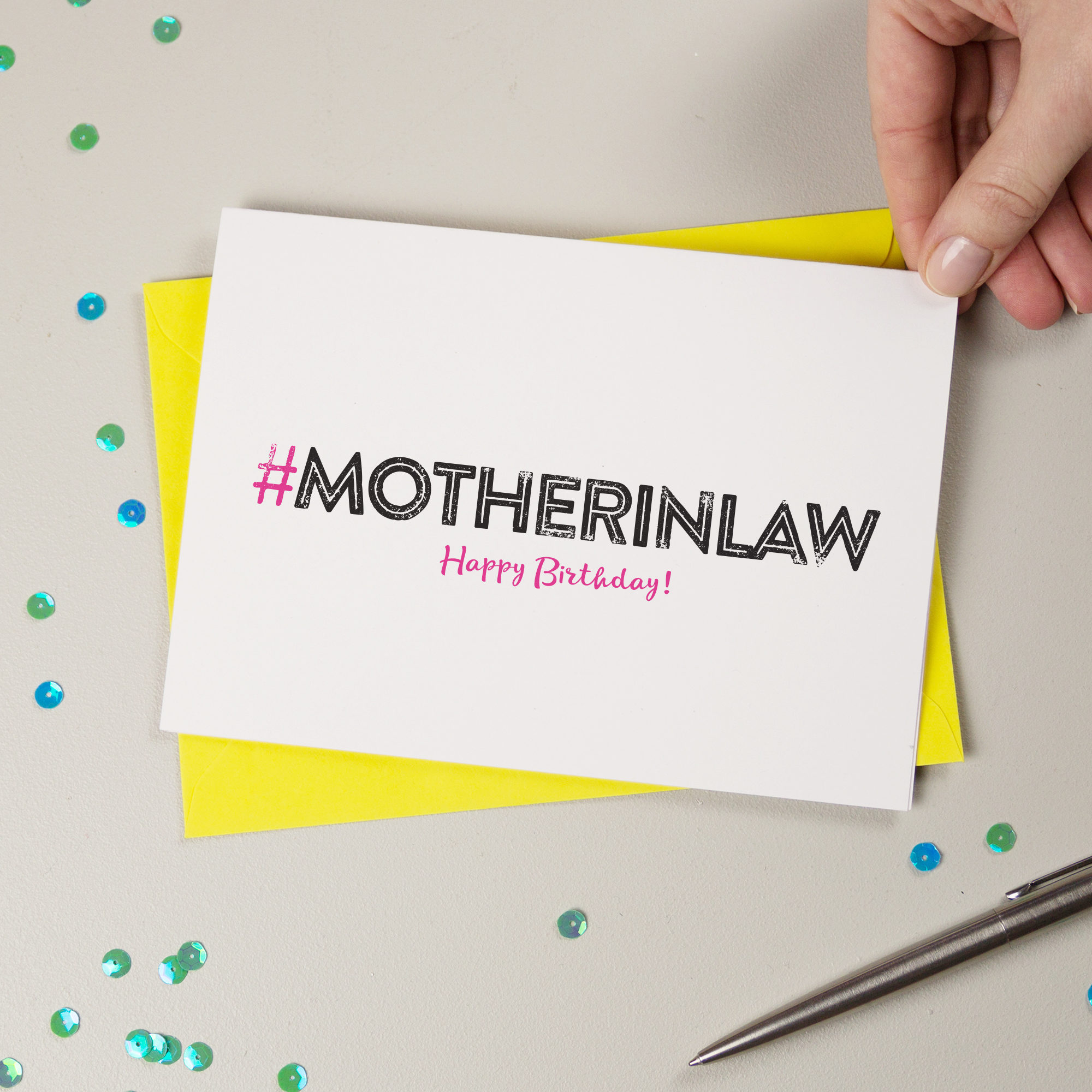 Hashtag Mother In Law Birthday Card A Is For Alphabet Birthday Card