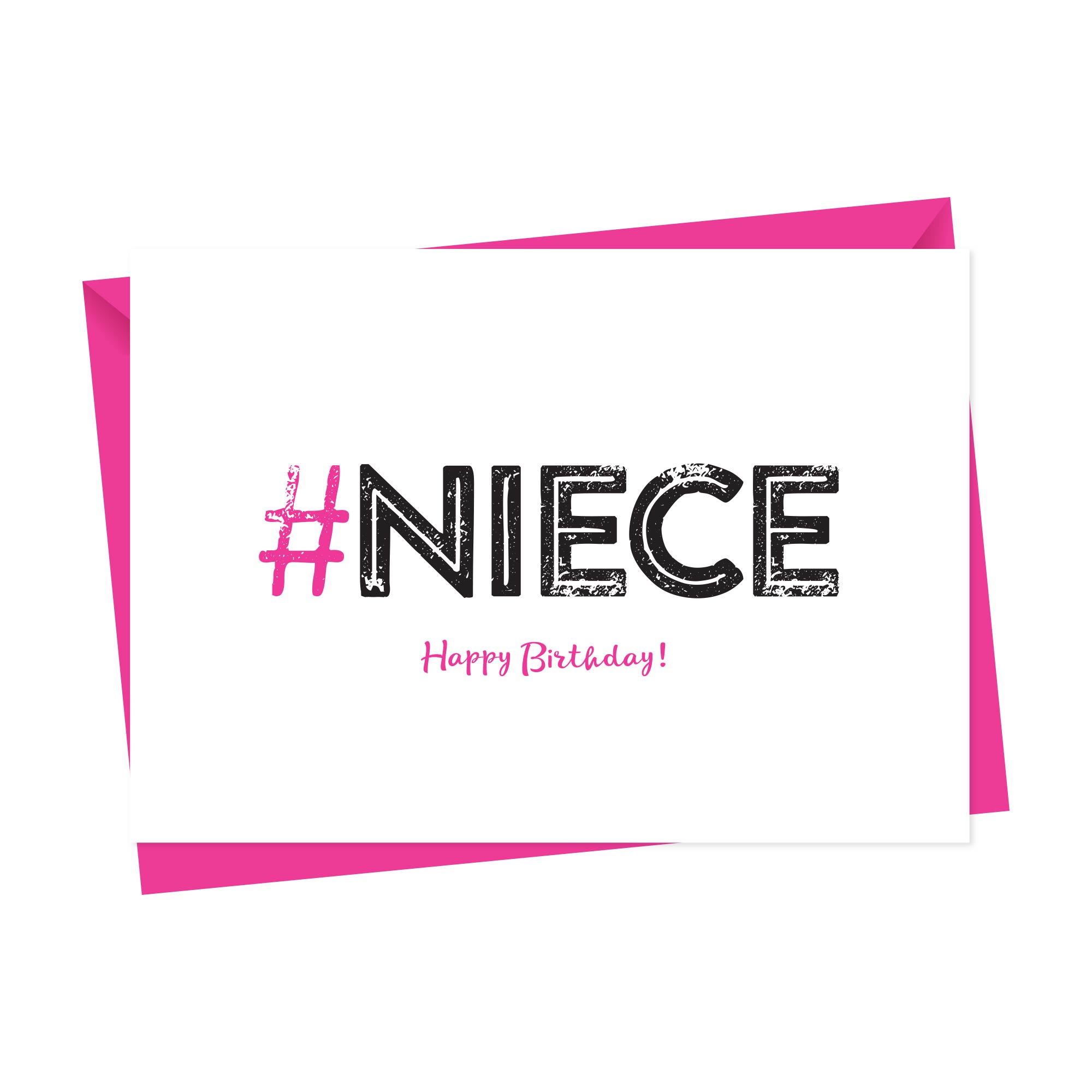 Hashtag Niece Birthday Card