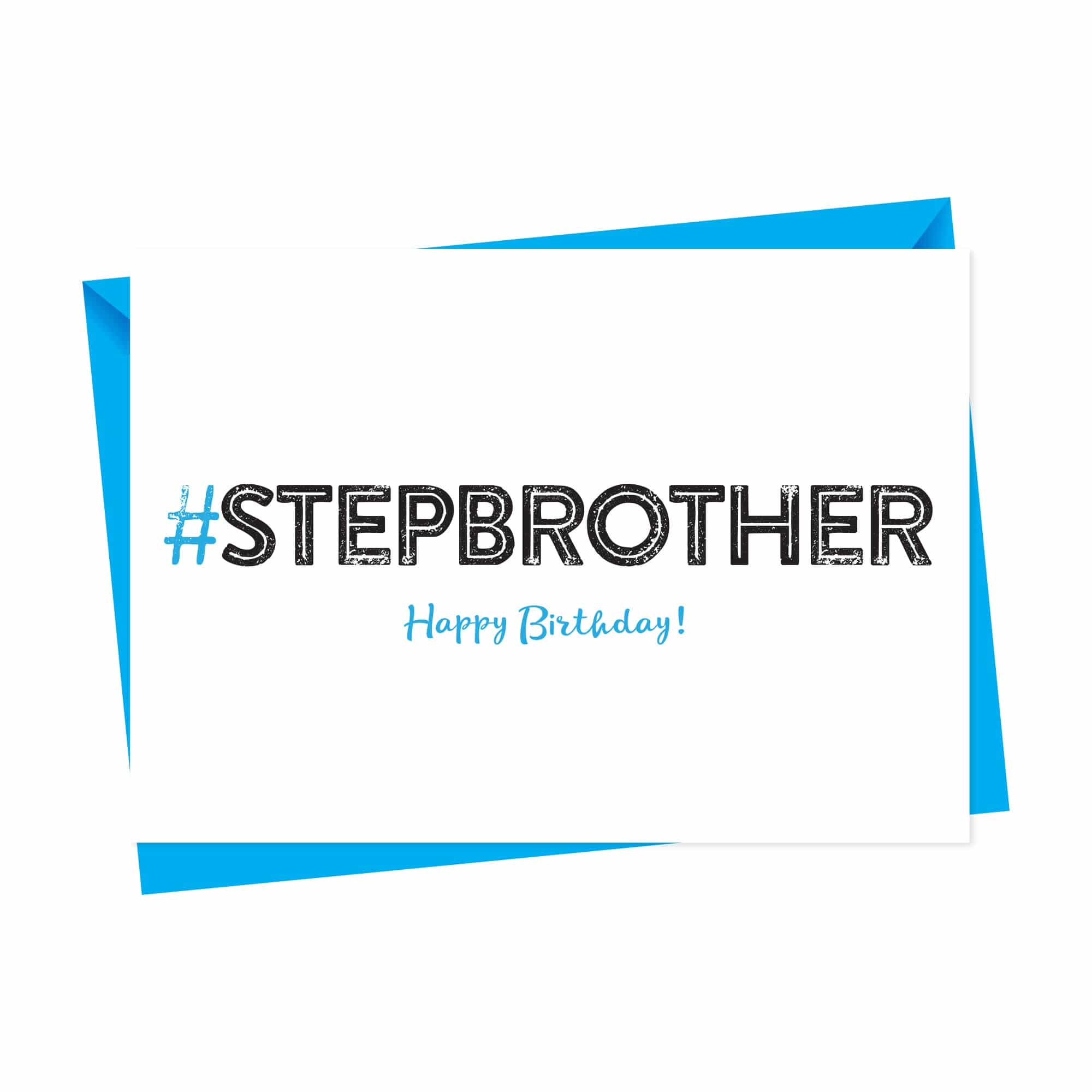 Hashtag Stepbrother Birthday Card