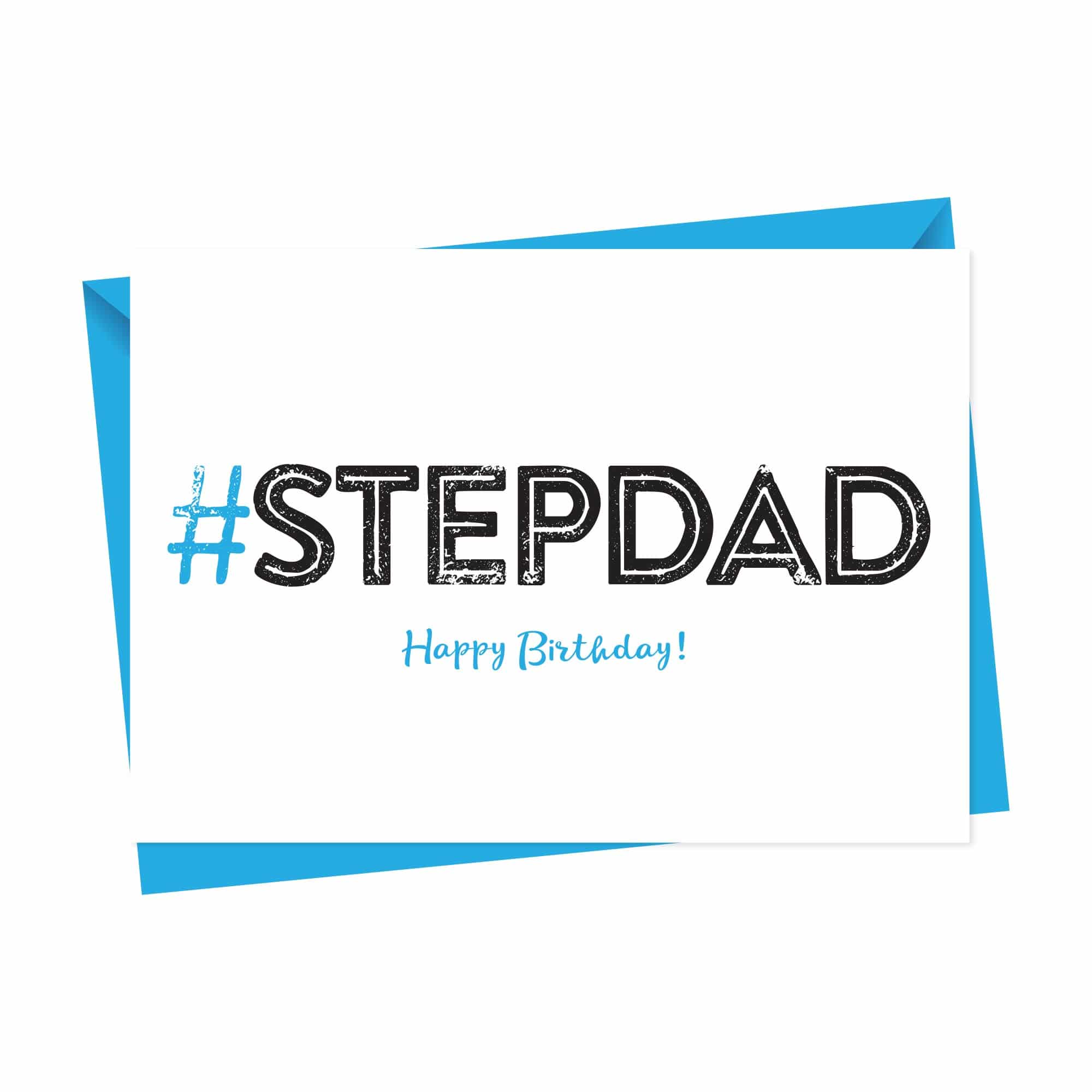 Hashtag Stepdad Birthday Card