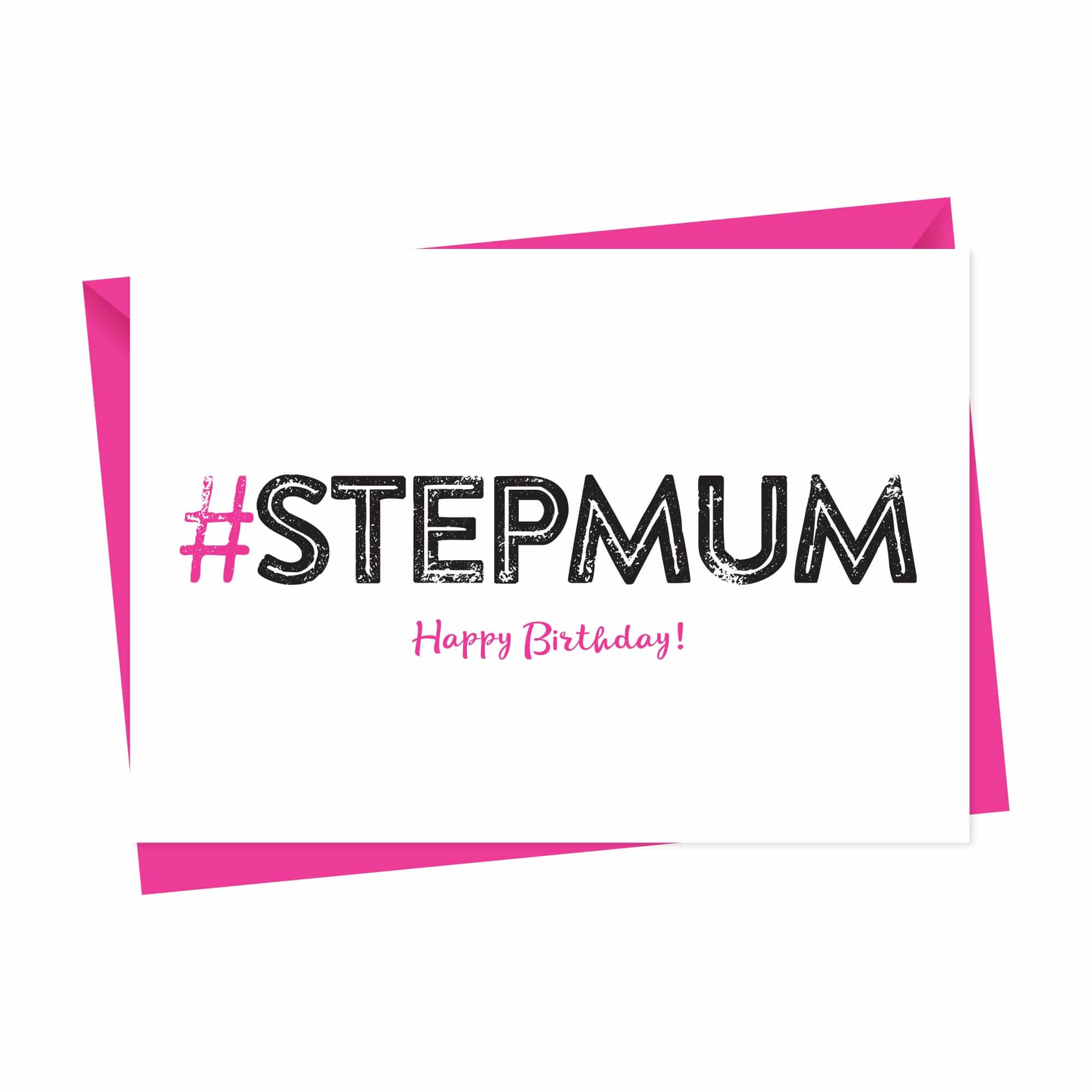 Hashtag Stepmum Birthday Card