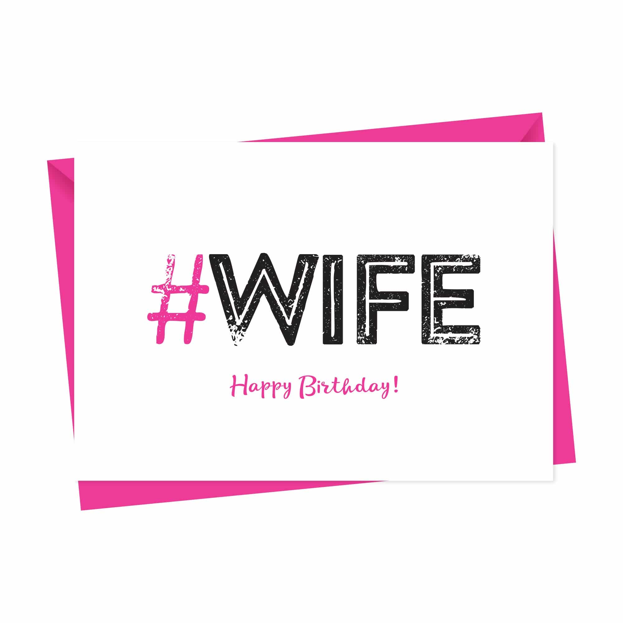 Hashtag Birthday Wife Plain