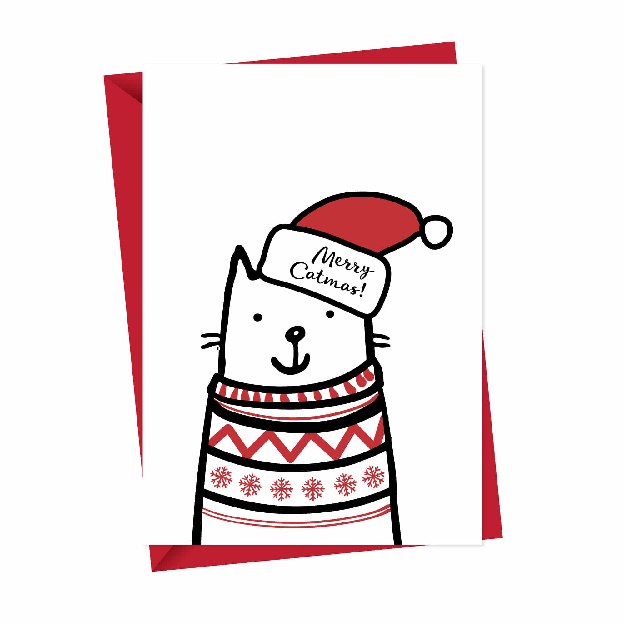 Cat Christmas Jumper Card