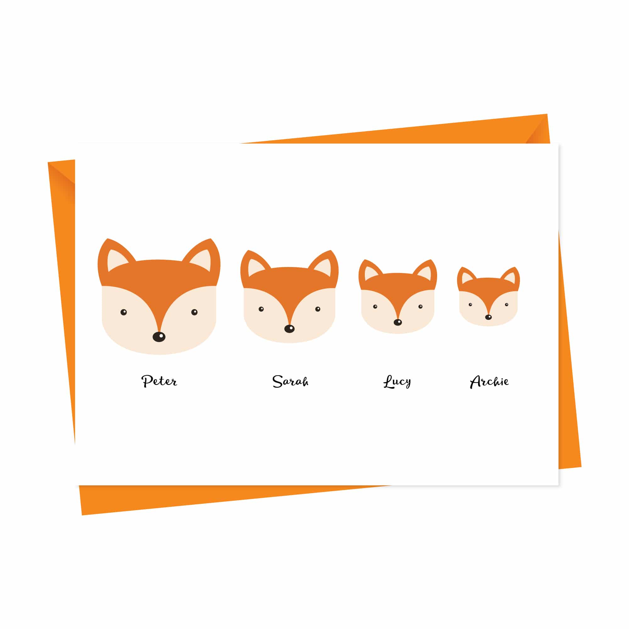 Foxes Greeting Card
